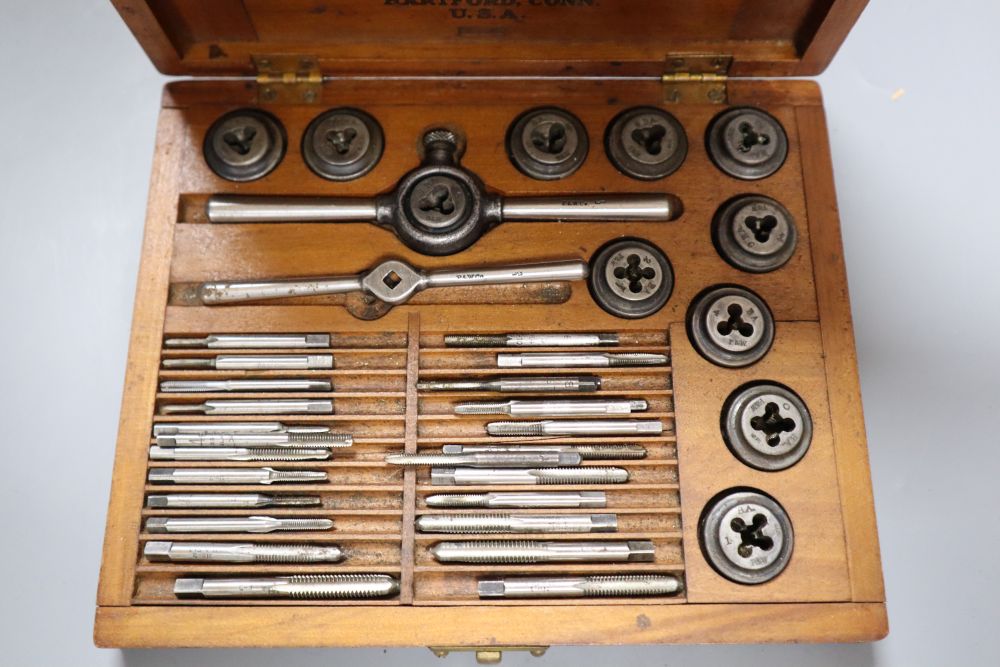 Watchmakers tools, three cased sets including Pratt & Whitney